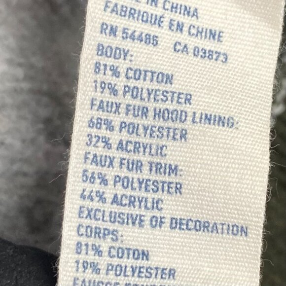 Vintage American Eagle Hoodie Men's XXL Green Military Army Faux Fur Hood Fleece - Picture 9 of 12